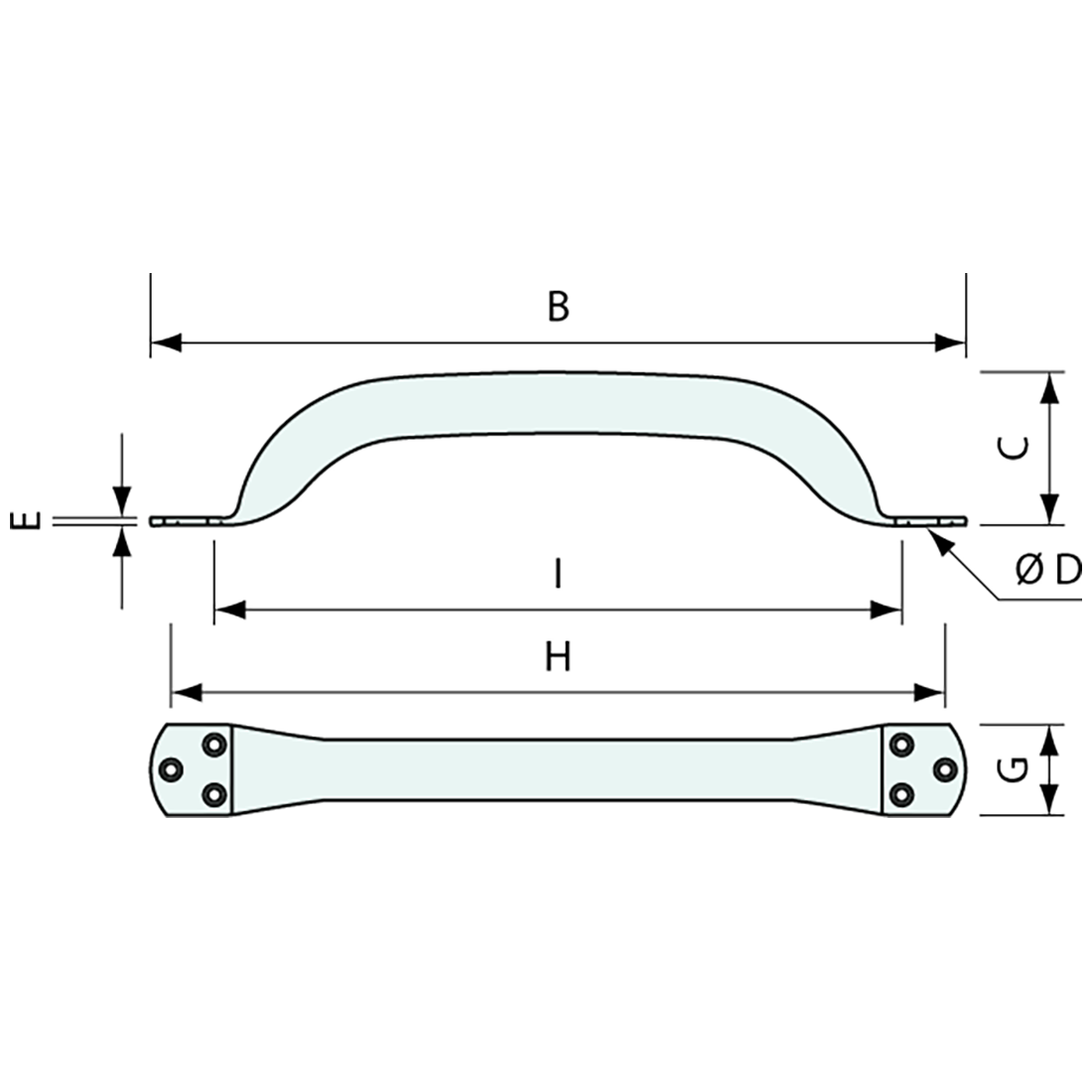 Grab Rail Stainless Steel 300mm