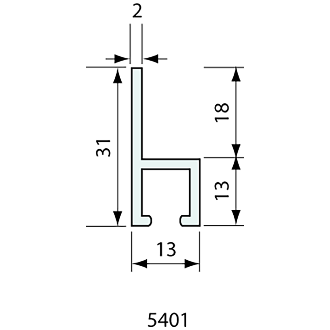 Rubber Scraper H Holder Heavy Duty 1.8m