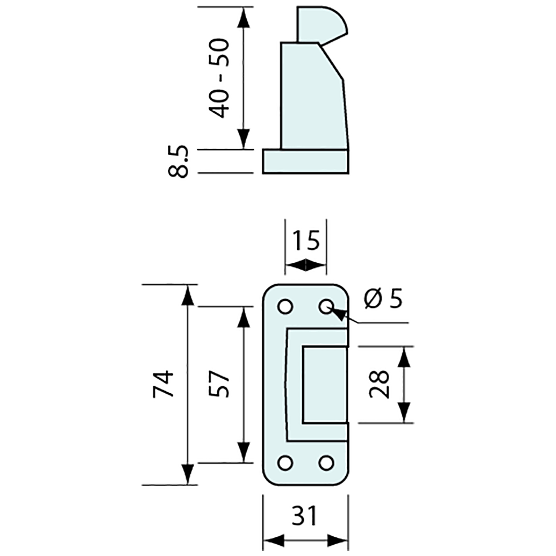 Cooler Latch Emergency Release Strike Chrome