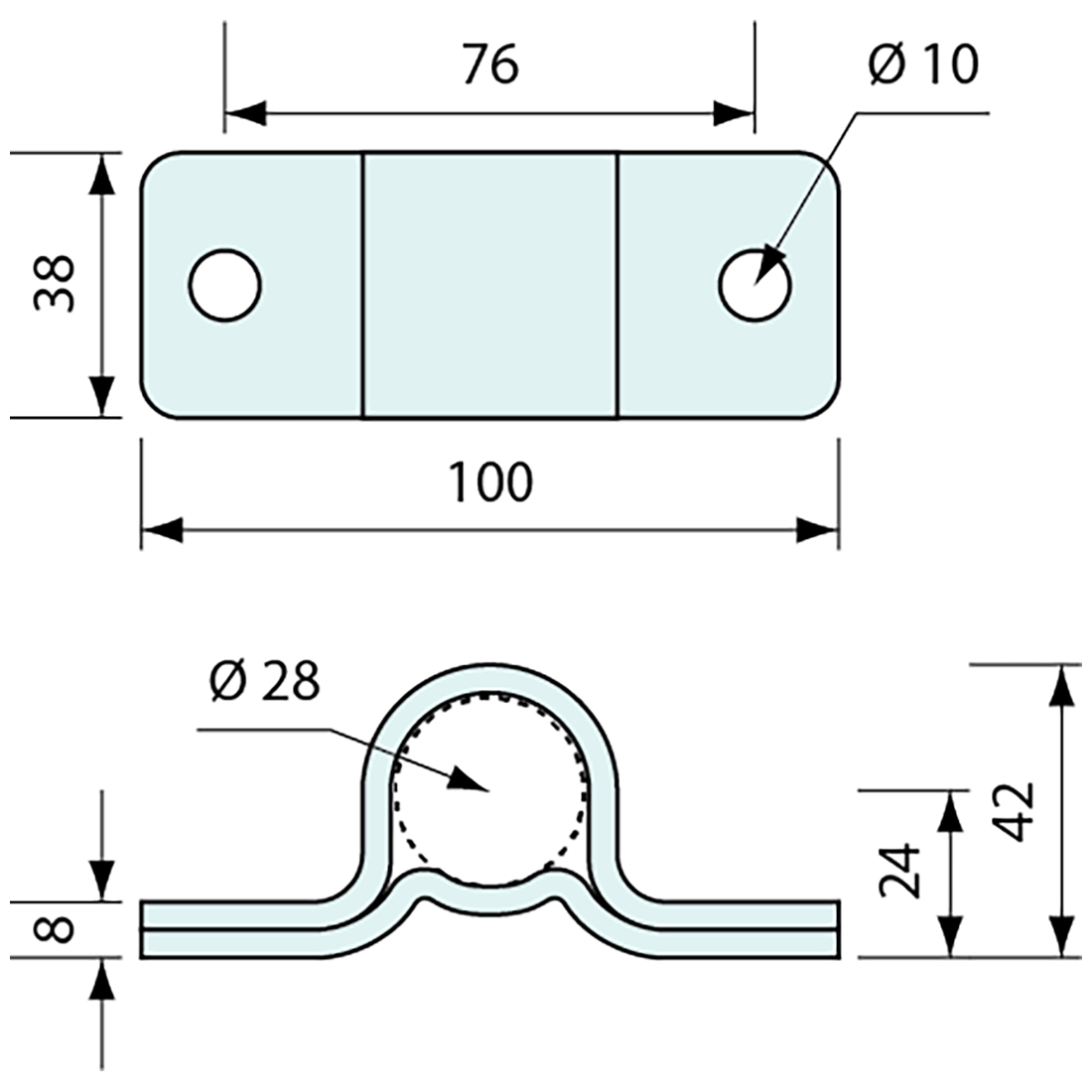 Padlockable Container Door Latch Small Bracket Zinc