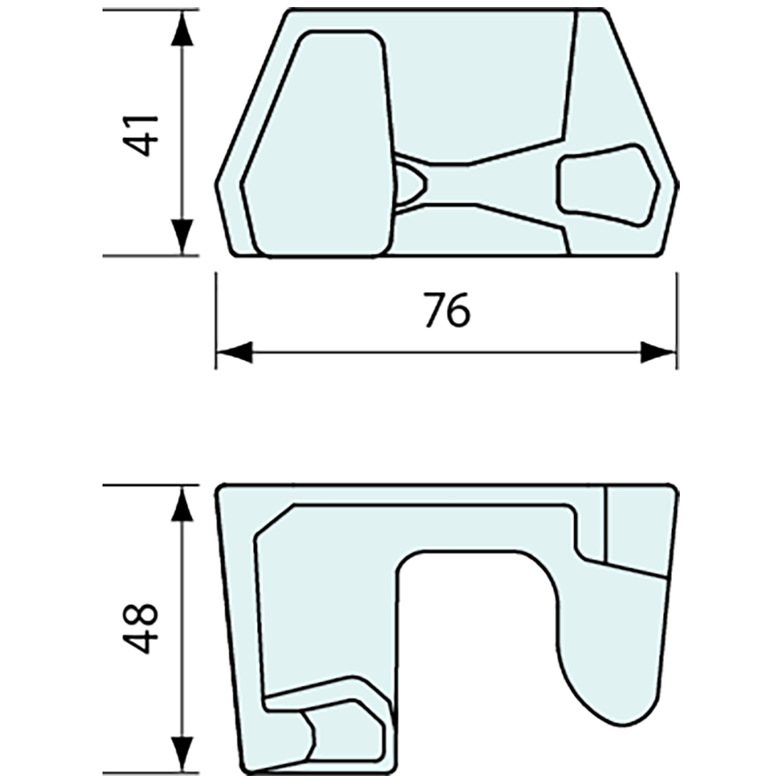 Padlockable Container Door Latch Right Hand Keeper Zinc