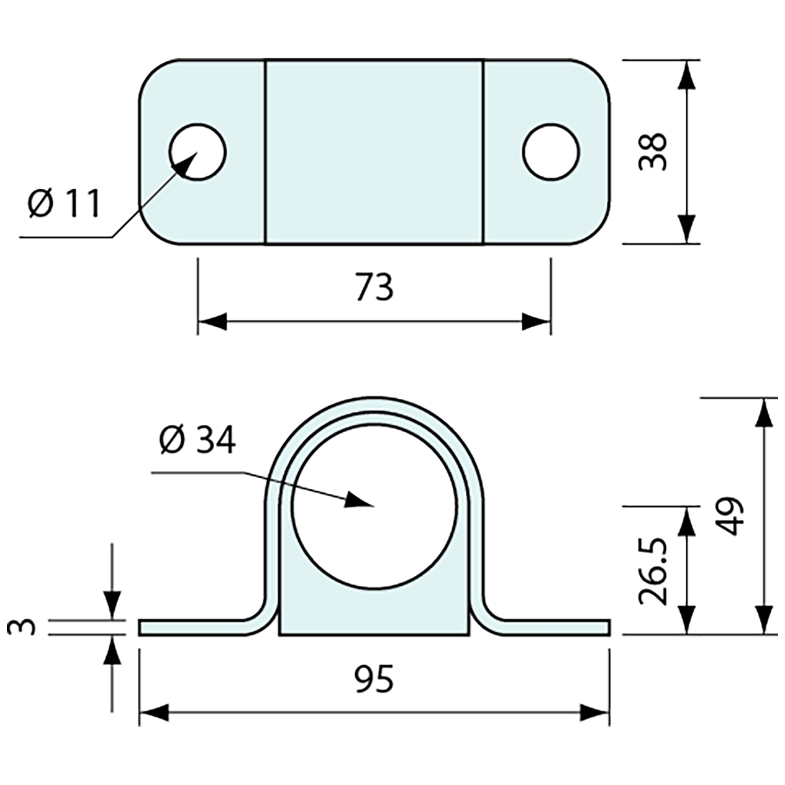 Padlockable Container Door Latch Small Bracket and Insert Zinc