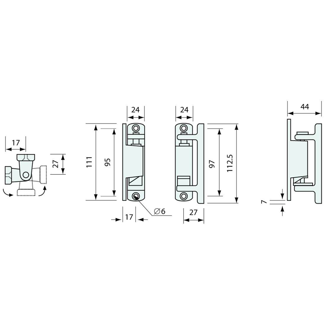 Hinge Packer Nylon Grey 1.5mm - Refridge