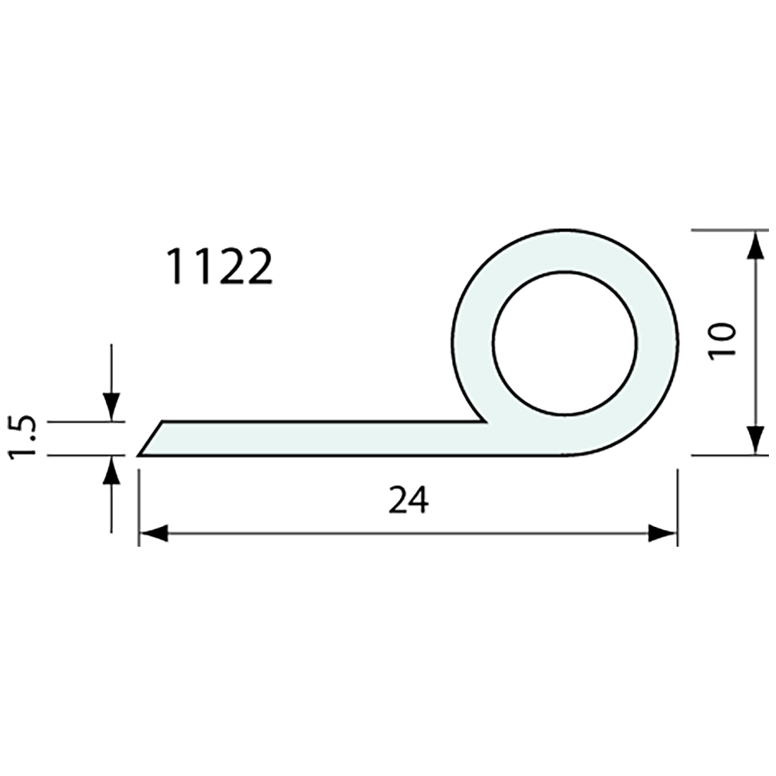 P Seal Silicone Black 24x10dia