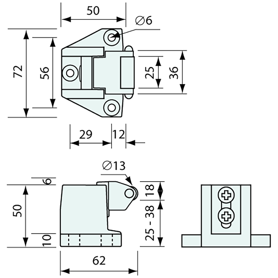 Cooler Latch Light Duty Flush Strike