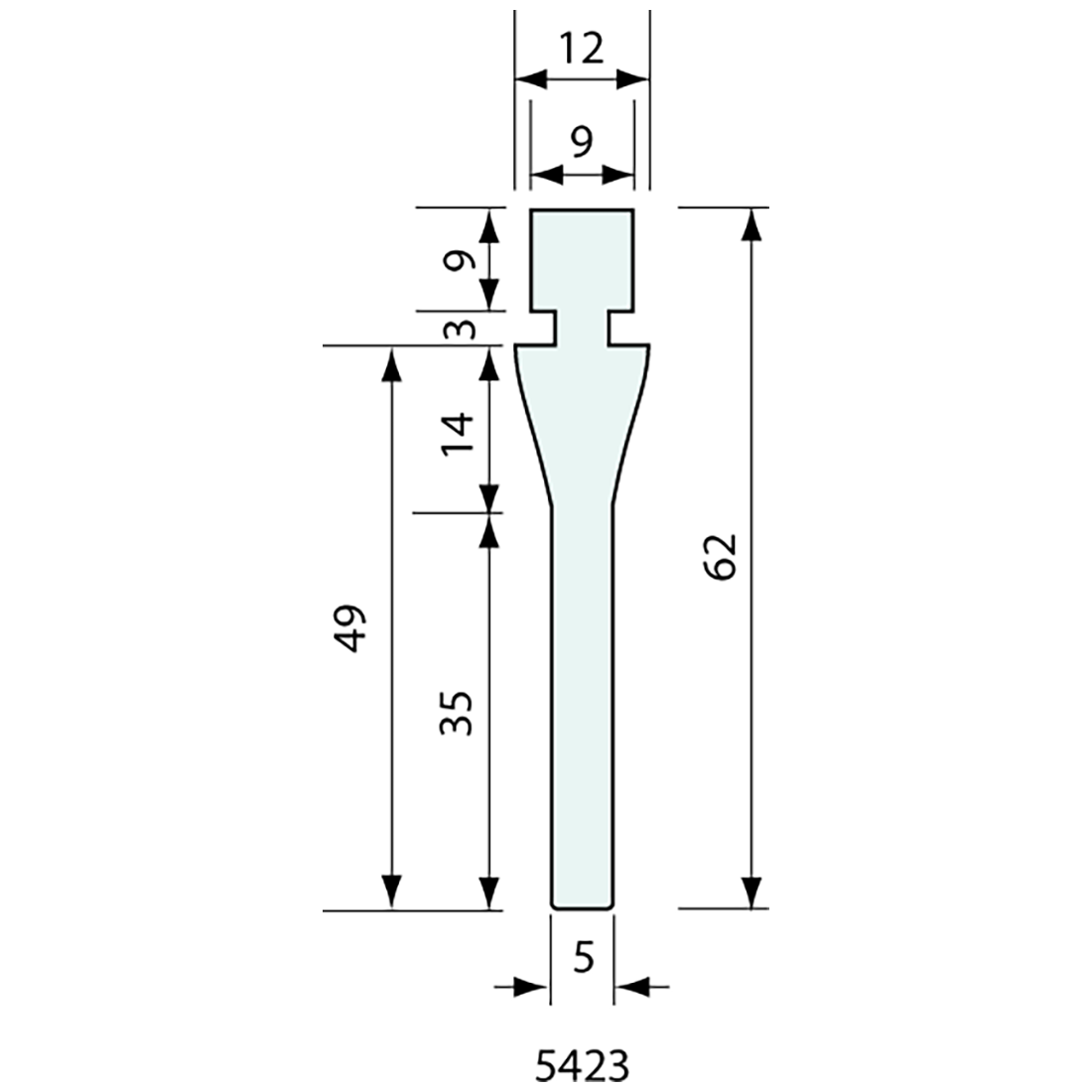 Rubber Scraper 61mm 1.8m Length