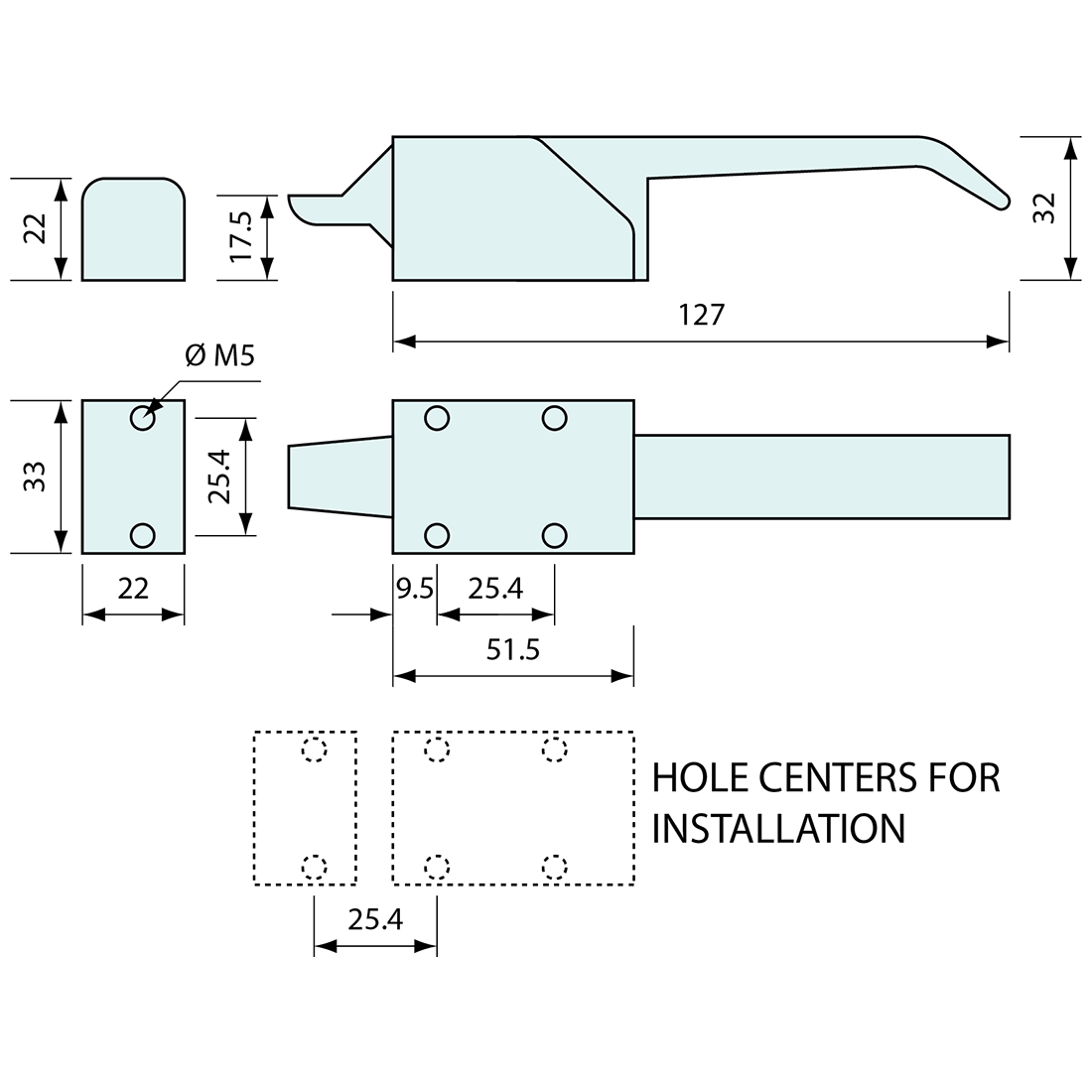 Over Centre Compression Latch Locking Stainless Steel