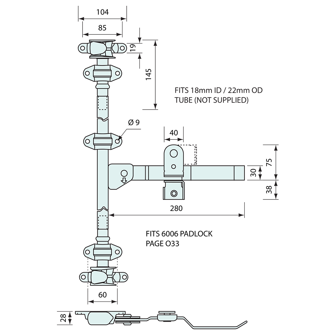 Container Door Latch Stainless Steel