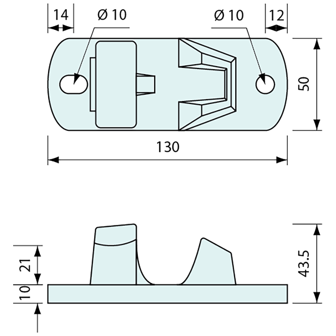 Padlockable Container Door Latch Keeper Zinc