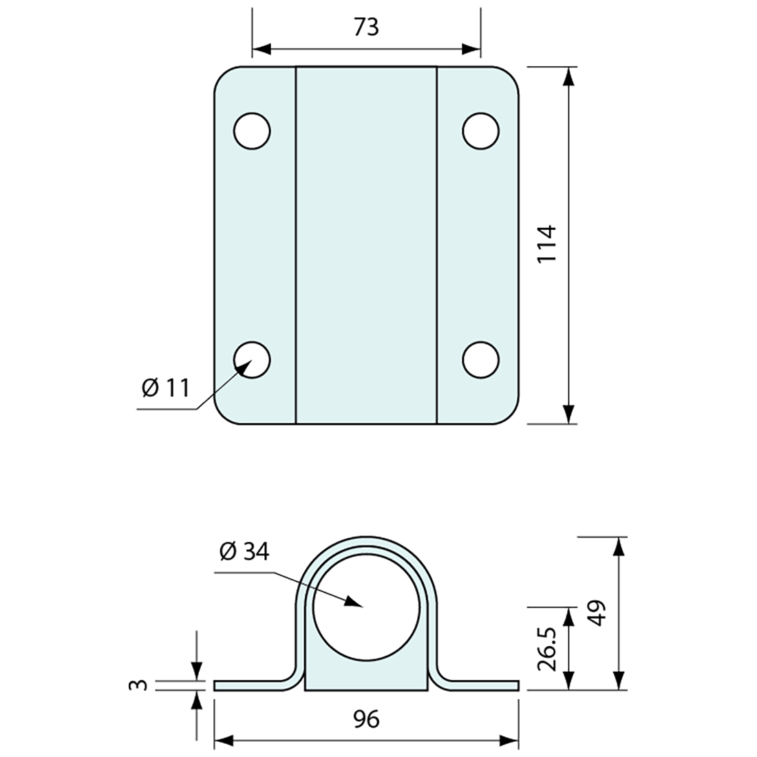 Padlockable Container Door Latch Large Bracket and Insert Zinc