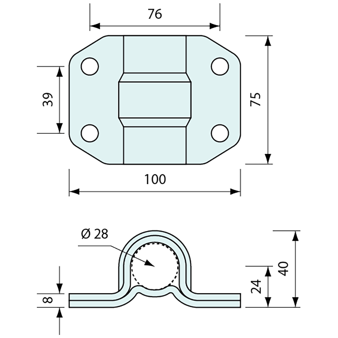 Padlockable Container Door Latch Large Bracket Zinc