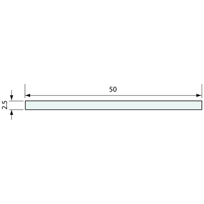 Extruded Strip Rubber Black 50x2.5mm - Refridge