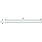 Extruded Strip Rubber Black 50x2.5mm - Refridge
