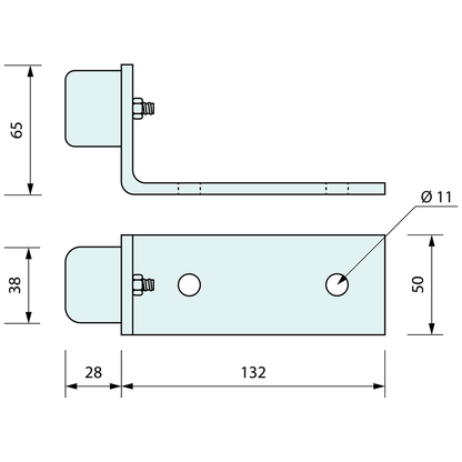 Floor Doorstop 158mm x 50mm x 68mm 304 SS - Refridge