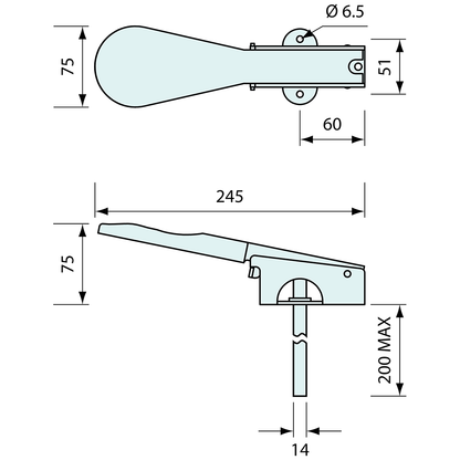 Cooler Latch Heavy Duty Inside Release Chrome