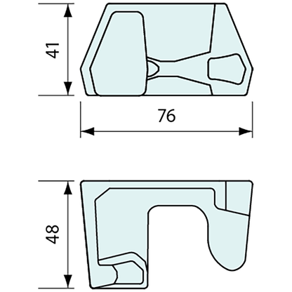 Padlockable Container Door Latch Right Hand Keeper Zinc