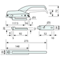 Magnetic Cooler Latch Chrome Offset Locking 273mm - Refridge