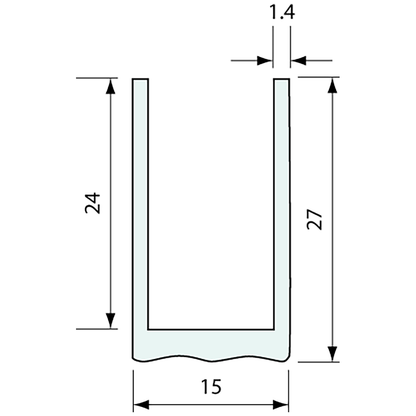 U Seal Silicone Black 15x27mm
