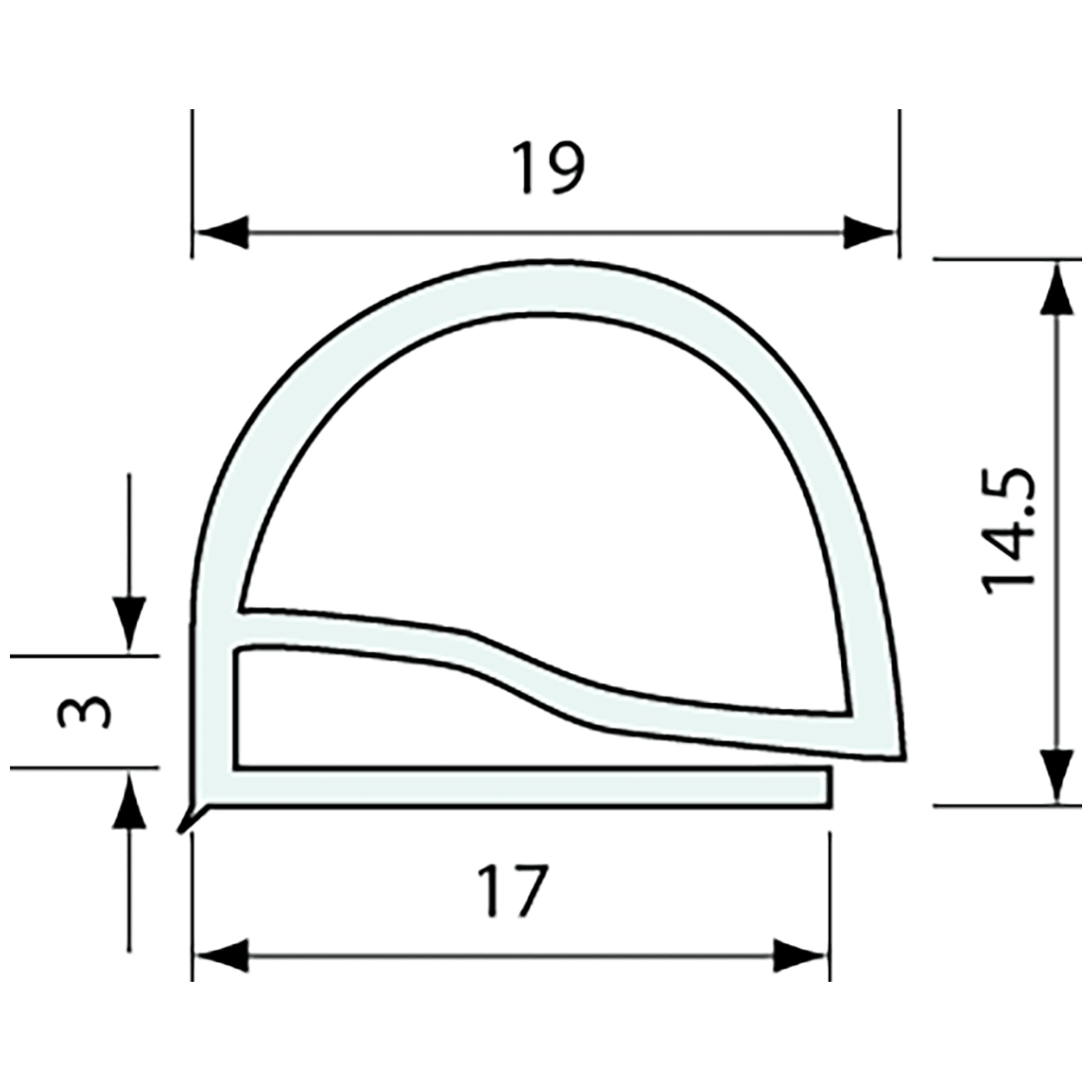 Refrigerator Door Gasket Grey 4m - Refridge