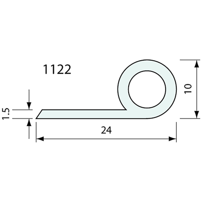 P Seal Silicone Black 24x10dia