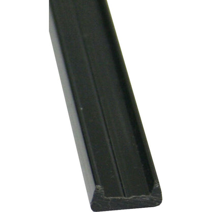 Channel Extrusion Retainer PVC Black 10mm wide 1.5m - Refridge