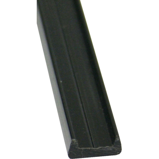 Channel Extrusion Retainer PVC Black 10mm wide 1.5m