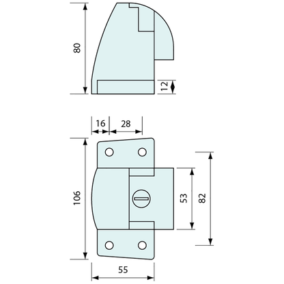 Cooler Latch Heavy Duty Striker Chrome
