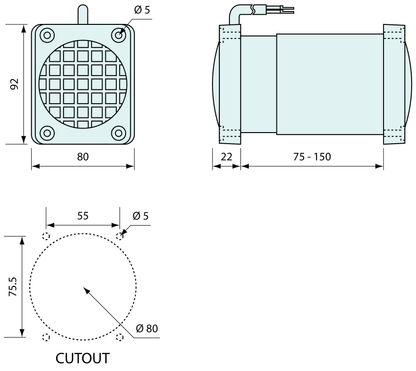 Pressure Release Vent 93mm x 83mm