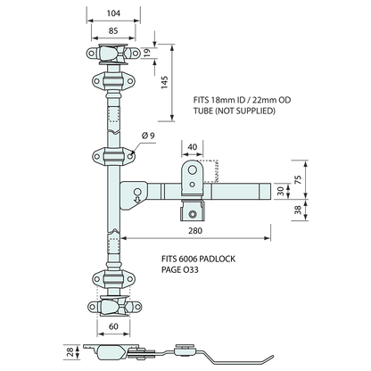 Container Door Latch Stainless Steel