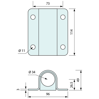 Padlockable Container Door Latch Large Bracket and Insert Zinc