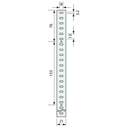 Shelf Strip Stainless Steel 1219mm - Refridge