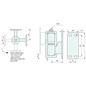 Heavy Duty Non Rising Cam Hinge White 125mm - Refridge
