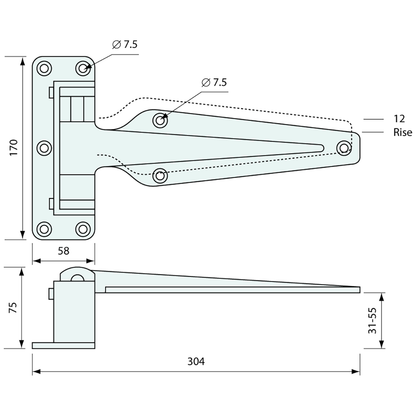 Cooler Hinge Cam Rise Bush Set
